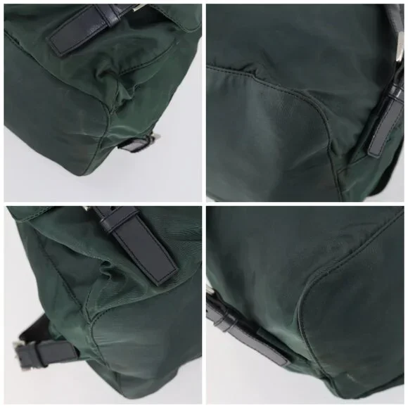 PRADA Backpack Nylon Green Silver Auth 154589 - Picture 14 of 16